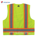 China Suppliers Fluo Hi-vis Gilet Industrial Safety Equipment Working Reflective Vest Rescue Vest Yellow Orange